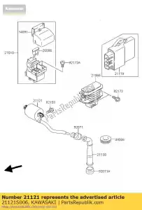 kawasaki 21121S006 ignition coil - Bottom side