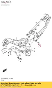suzuki 071201030B parafuso - Lado inferior