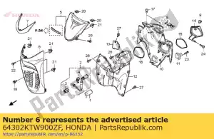 Honda 64302KTW900ZF capa, fr. inferior * r302m * - Lado inferior