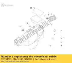 Aquí puede pedir compartimiento completo del casco liberty de Piaggio Group , con el número de pieza 6233495: