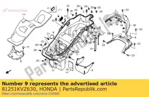 Honda 81251KVZ630 boîte, tige de bagage - La partie au fond