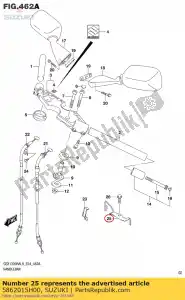 suzuki 5862015H00 guide comp,cabl - Bottom side