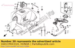 Ici, vous pouvez commander le ensemble filtre, carburant auprès de Honda , avec le numéro de pièce 16011MGC010: