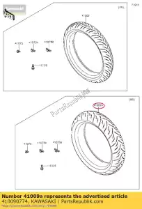 kawasaki 410090774 01 opona,rr,150/60r17 66h,gpr - Dół