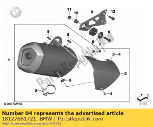 bmw 18127661721 flange screw - m6x10 - Bottom side