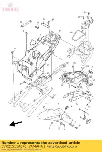 yamaha 5VX21511A0P6 garde-boue avant - La partie au fond