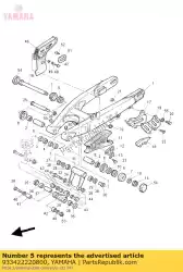 Here you can order the bearing, thrust (3r7) from Yamaha, with part number 933422220800: