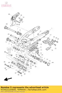 yamaha 933422220800 bearing, thrust (3r7) - Bottom side