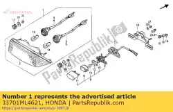Here you can order the unit tail light from Honda, with part number 33701ML4621: