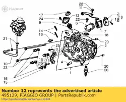 Here you can order the pipe from Piaggio Group, with part number 495129: