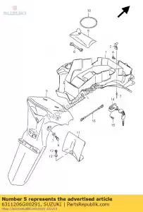 Suzuki 6311206G00291 pára-choque, área traseira - Lado inferior