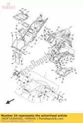 Ici, vous pouvez commander le couvercle, garde-boue arrière auprès de Yamaha , avec le numéro de pièce 1WDF163A0000: