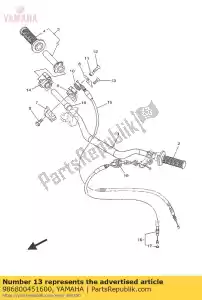 yamaha 986800451600 tornillo, cabeza ovalada - Lado inferior