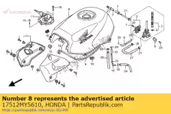 Qui puoi ordinare tubo, 3,5x210 da Honda , con numero parte 17512MY5610:
