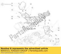 B045015, Piaggio Group, Pokrywa deski rozdzielczej aprilia  caponord zd4vk000, zd4vka, zd4vk001, zd4vka01 zd4vkb000, zd4vkb001, zd4vkb003, zd4vkb00x, zd4vkb009 zd4vku00 1200 2013 2014 2015 2016 2017, Nowy