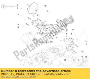 Piaggio Group B045015 couvercle de tableau de bord - La partie au fond
