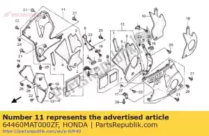 honda 64460MAT000ZF conjunto de capuz, r. inferior (wl) * type3 1 * (type31) - Lado inferior