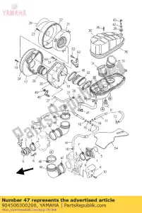 yamaha 904506300200 conjunto de abrazadera de manguera - Lado inferior