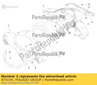 673154, Piaggio Group, coperchio posteriore del manubrio     , Nuovo