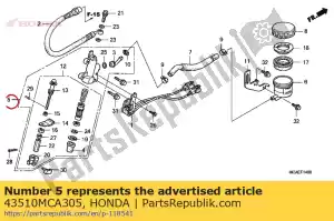 Honda 43510MCA305 sub assy, ??achter m / c - Onderkant