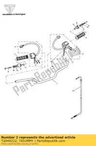 triumph T2040222 montaje del interruptor - Lado inferior