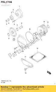 suzuki 1632132E00 versnelling, motorolie pu - Onderkant