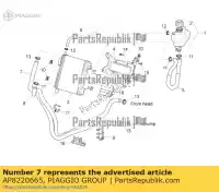 AP8220665, Piaggio Group, Rurka g?owicy ch?odnicy wody aprilia  sr zd4kla00 zd4vfb00, zd4vfd00, zd4vfu00, zd4vfj, zd4vz000 50 2004 2005 2006 2007 2008 2009 2010 2011 2012 2013 2014 2016 2017 2018 2019 2020 2021 2022, Nowy