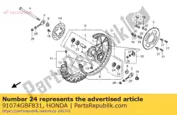 Aqui você pode pedir o rolamento, esfera radial, 6202sh em Honda , com o número da peça 91074GBF831: