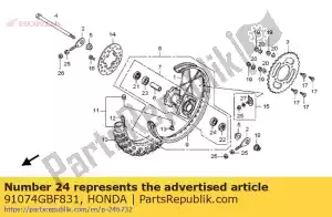 honda 91074GBF831 rolamento, esfera radial, 6202sh - Lado inferior