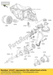 Qui puoi ordinare albero, pompa olio er650a7f da Kawasaki , con numero parte 131070156: