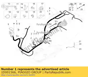 Piaggio Group 1D001566 kabelbaum - Lado inferior