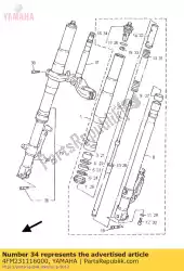 Qui puoi ordinare bullone, cappuccio da Yamaha , con numero parte 4FM231116000: