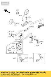 Tutaj możesz zamówić obudowa, przepustnica, lwr klx650-c1 od Kawasaki , z numerem części 320991147: