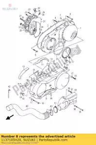 suzuki 1137105H20 coperchio, frizione ou - Il fondo