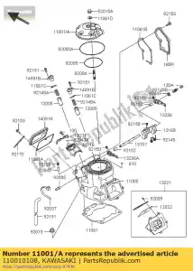 kawasaki 110010108 head-cylinder kx250r7f - Bottom side