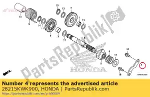 honda 28215KWK900 plate, kick stopper - Bottom side