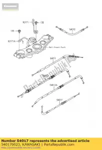 Kawasaki 540170023 kabelstarter - Onderkant