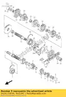 2426133E50, Suzuki, engrenage, 6e entraînement suzuki gsx  f gsxr r750 750 , Nouveau