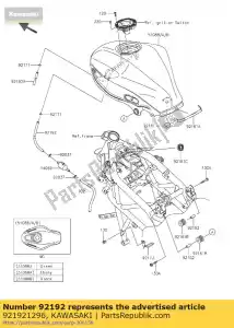 Kawasaki 921921296 buis, 6x9x580 - Onderkant