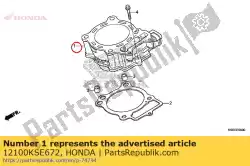 Aquí puede pedir cilindro de Honda , con el número de pieza 12100KSE672: