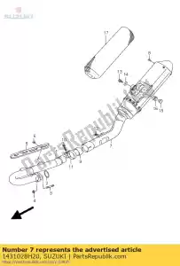 suzuki 1431028H20 nadwozie, t?umik - Dół