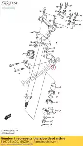 Suzuki 5167031G00 houder, stuurinrichting - Onderkant