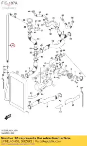 Suzuki 1798140H00 hose,rsvr tank - Bottom side