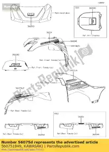 kawasaki 560751849 01 wzór, b?otnik rr, lewy - Dół