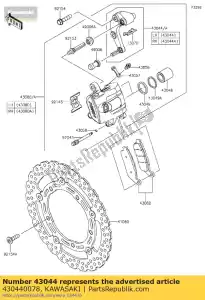 Kawasaki 430440078 titular-comp-compasso de calibre, fr, l - Lado inferior