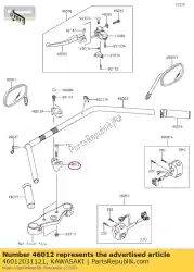 handgreep, v. Zwart vn900bcf van Kawasaki, met onderdeel nummer 46012031121, bestel je hier online: