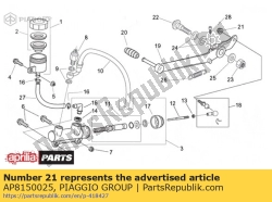 Aprilia AP8150025, Nut m5, OEM: Aprilia AP8150025