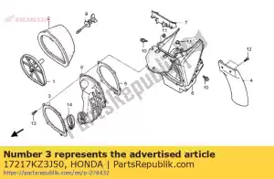 honda 17217KZ3J50 placa, caja del filtro de aire fr. - Lado inferior