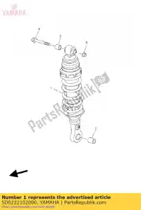 yamaha 5D0222102000 shock absorber assy, rear - Bottom side