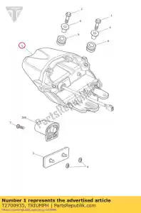 triumph T2700935 achterlicht assy led - Onderkant